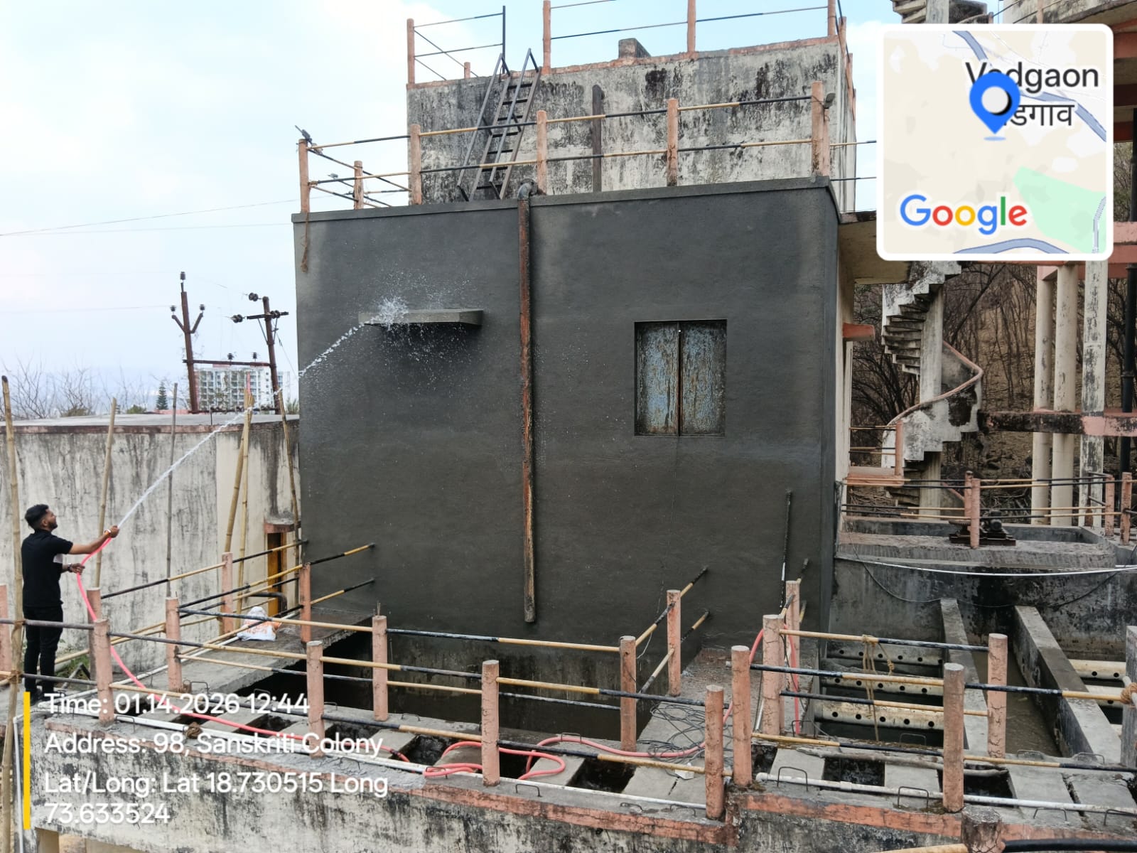 14 JAN SW-9 WTP SANS KRITI - EXTERNAL PLASTER CURING